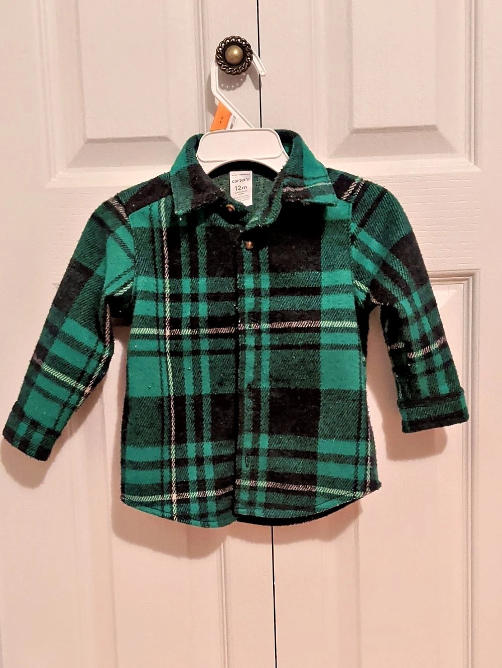Carter's Plaid Button Down shirt Baby 12M